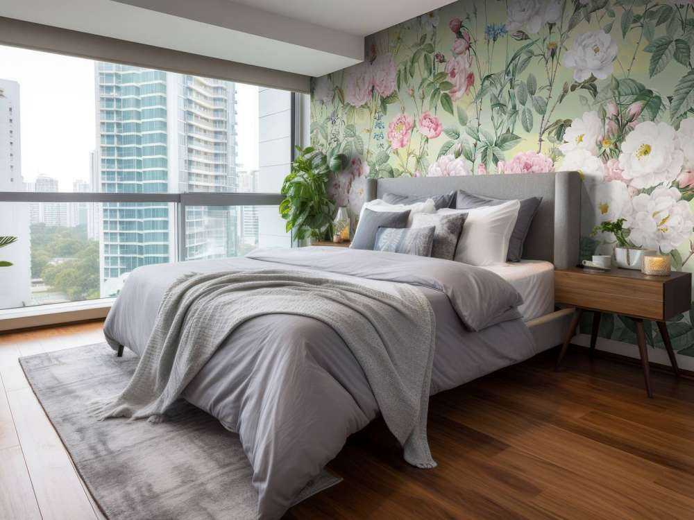 Jardin de roses romantiques