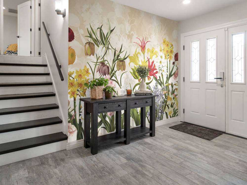 Fleurs de Printemps - Beige Miel Chaud