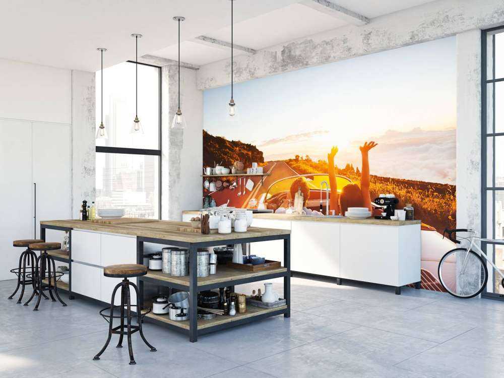 Conduite sous le coucher du soleil