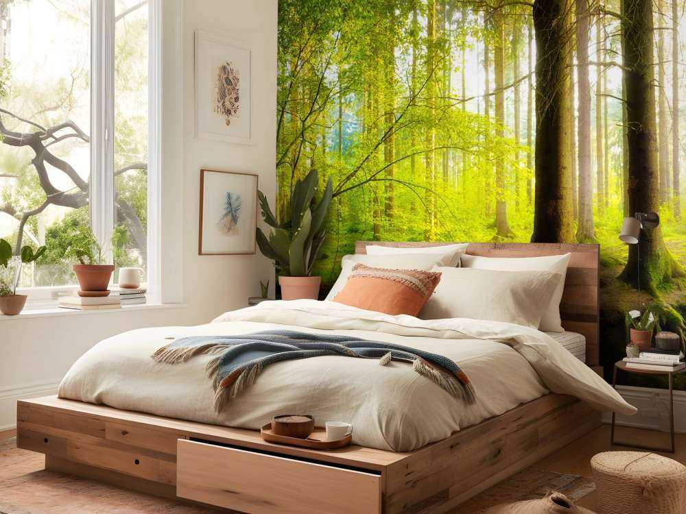 Forêt verte et fraîche