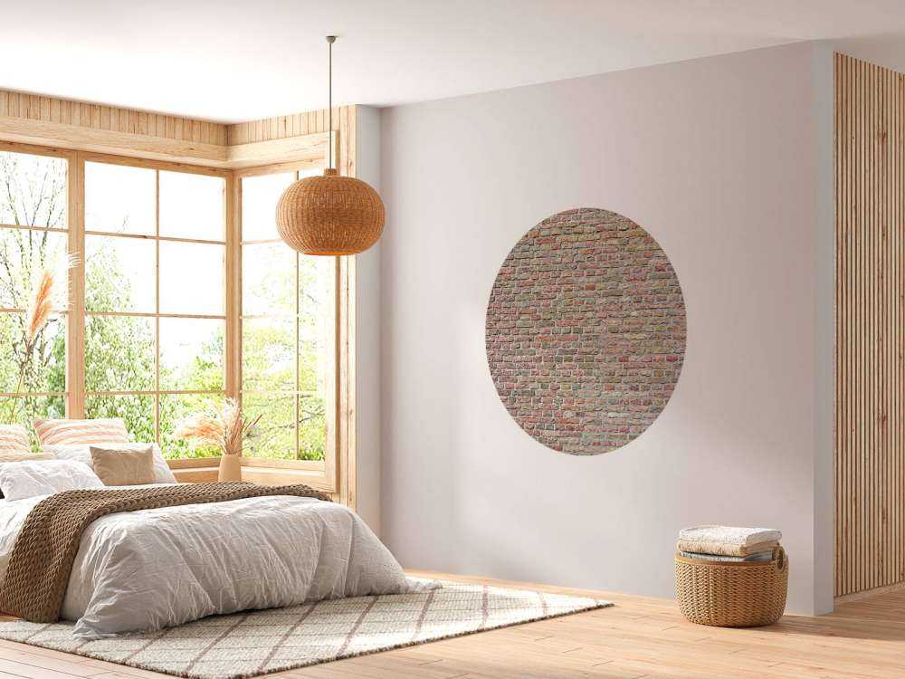 Mur de briques avec joints restaurés