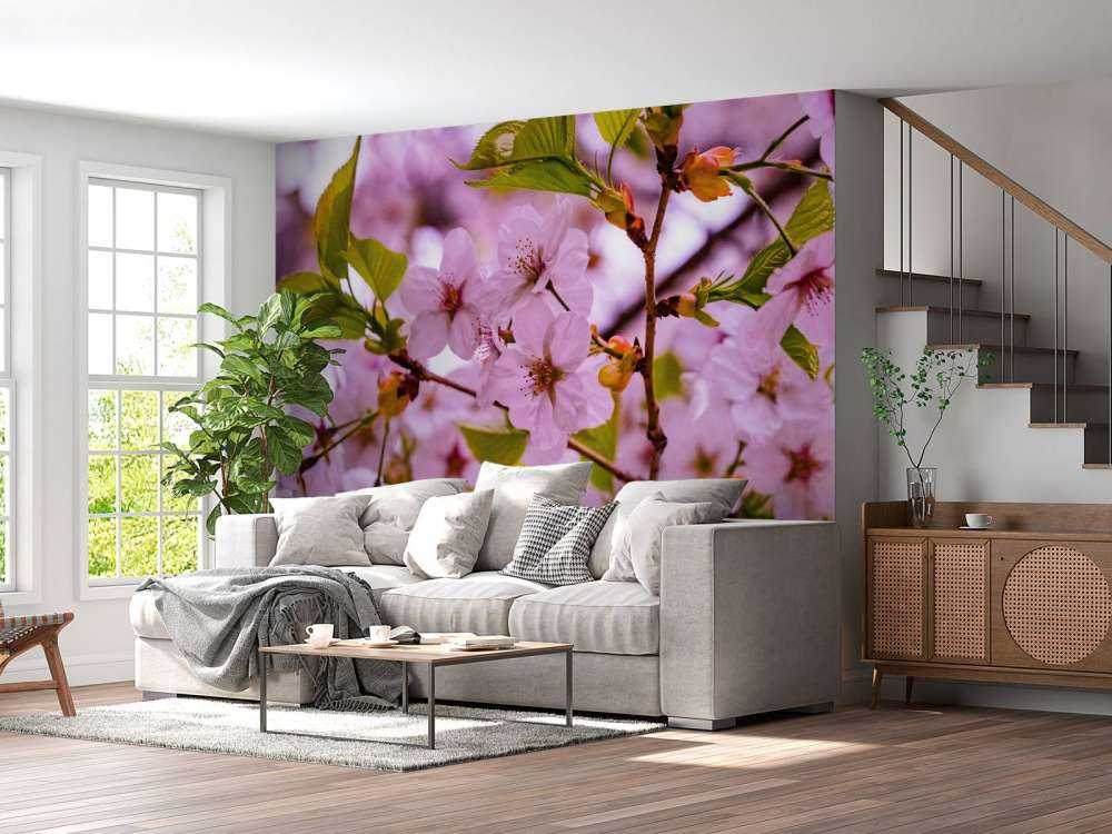 Fleurs roses avec pétales