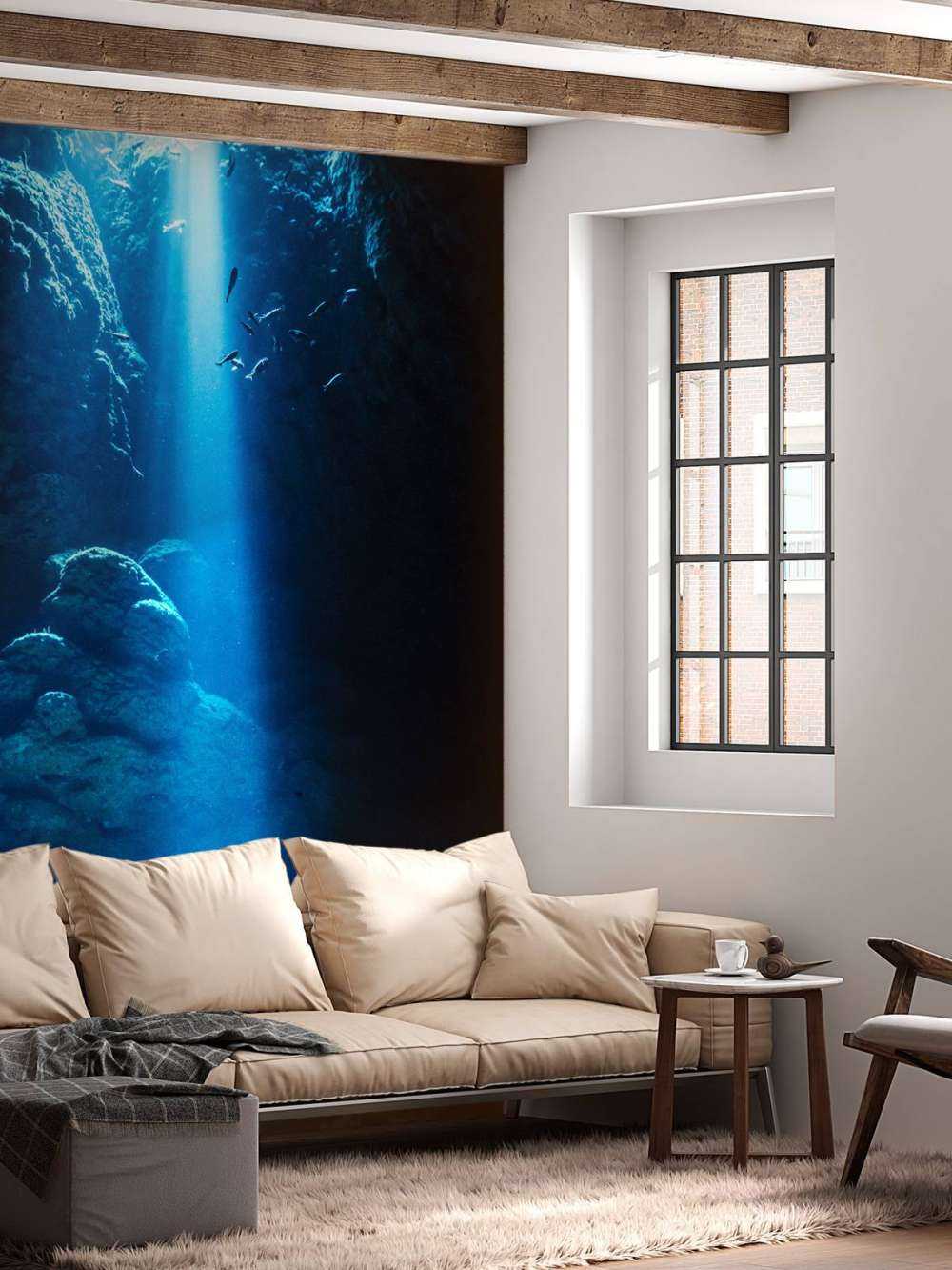 Lumière dans une grotte