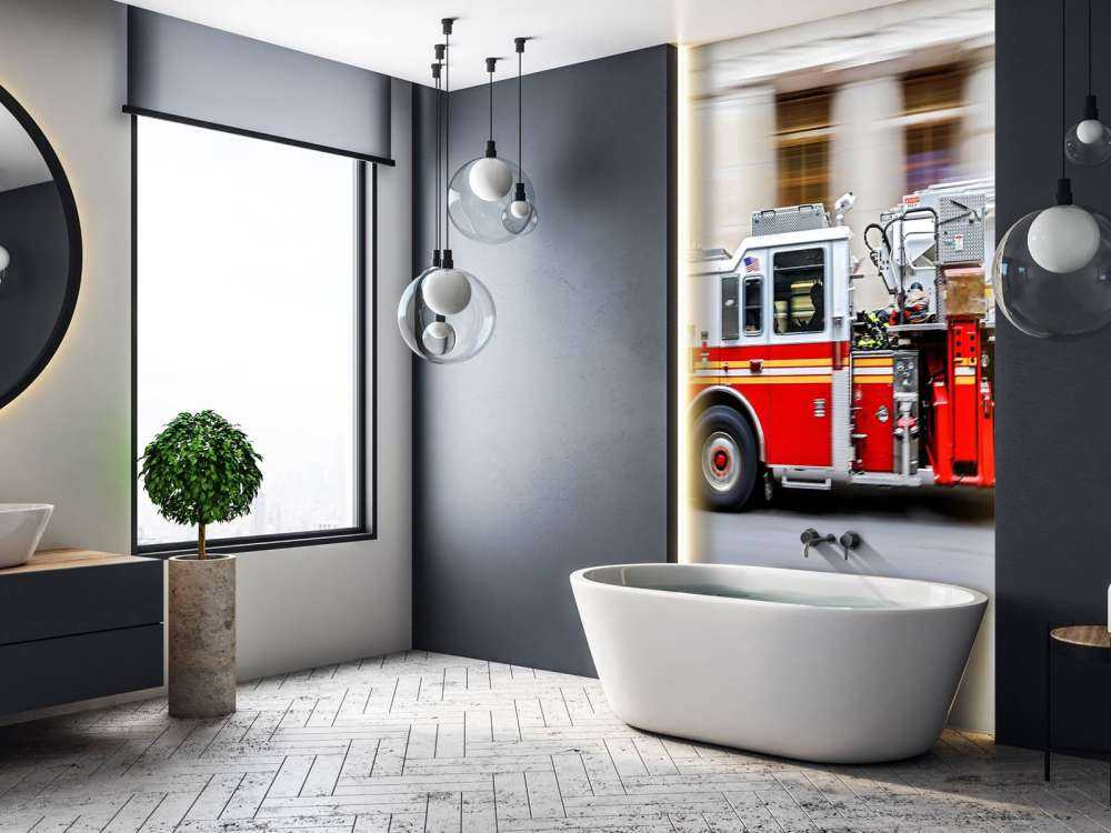 Un camion de pompiers américain