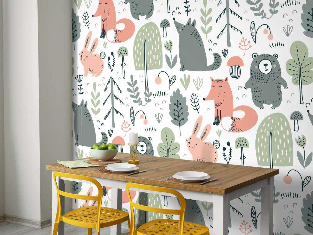 Animaux forestiers colorés