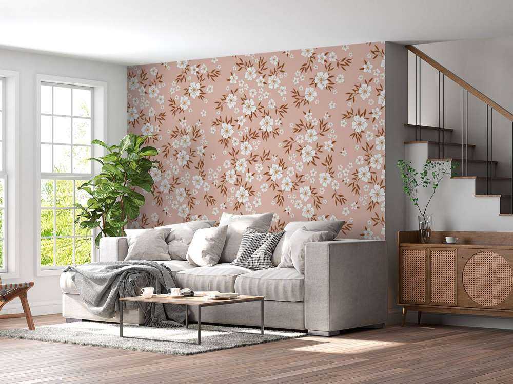 Fleurs avec feuilles