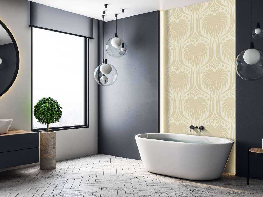 Motif de symétrie en sablier beige