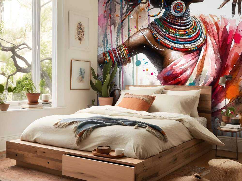 Danseur africain à l'aquarelle