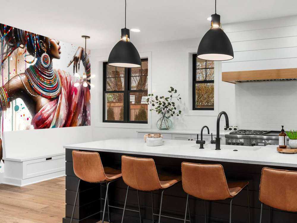 Danseur africain à l'aquarelle