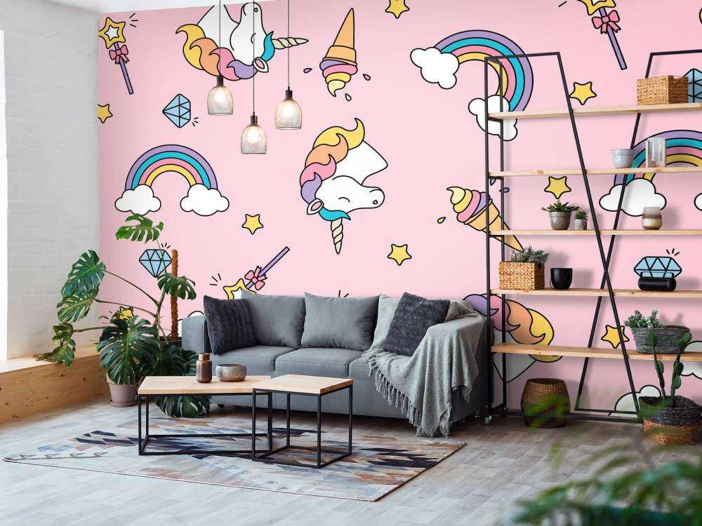 Motif licorne coloré
