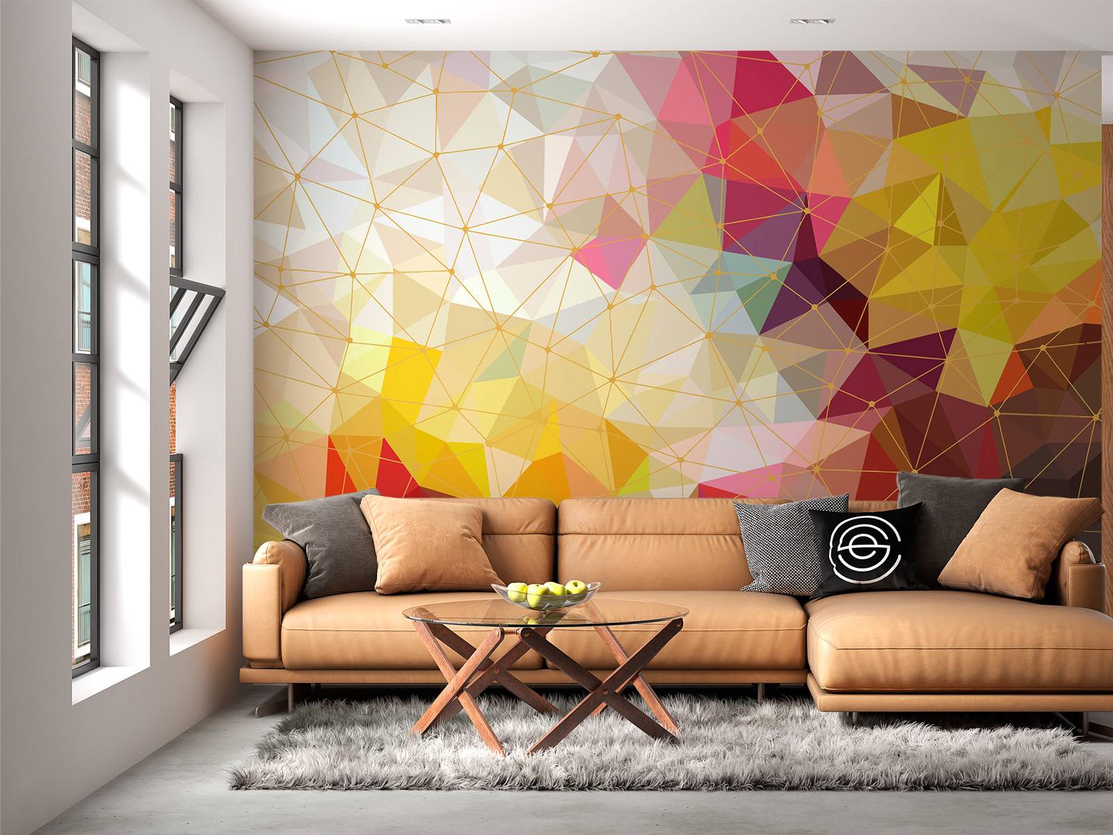 Impression de triangles colorés