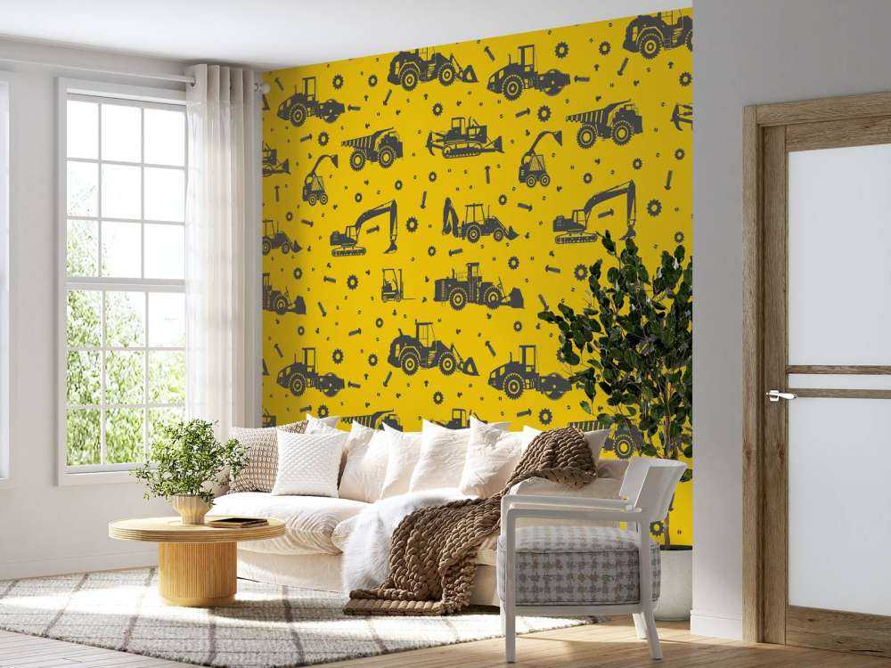 Jaune de construction jaune