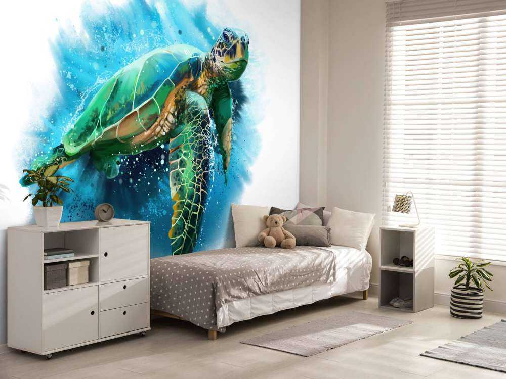 Tortue de mer dessinée