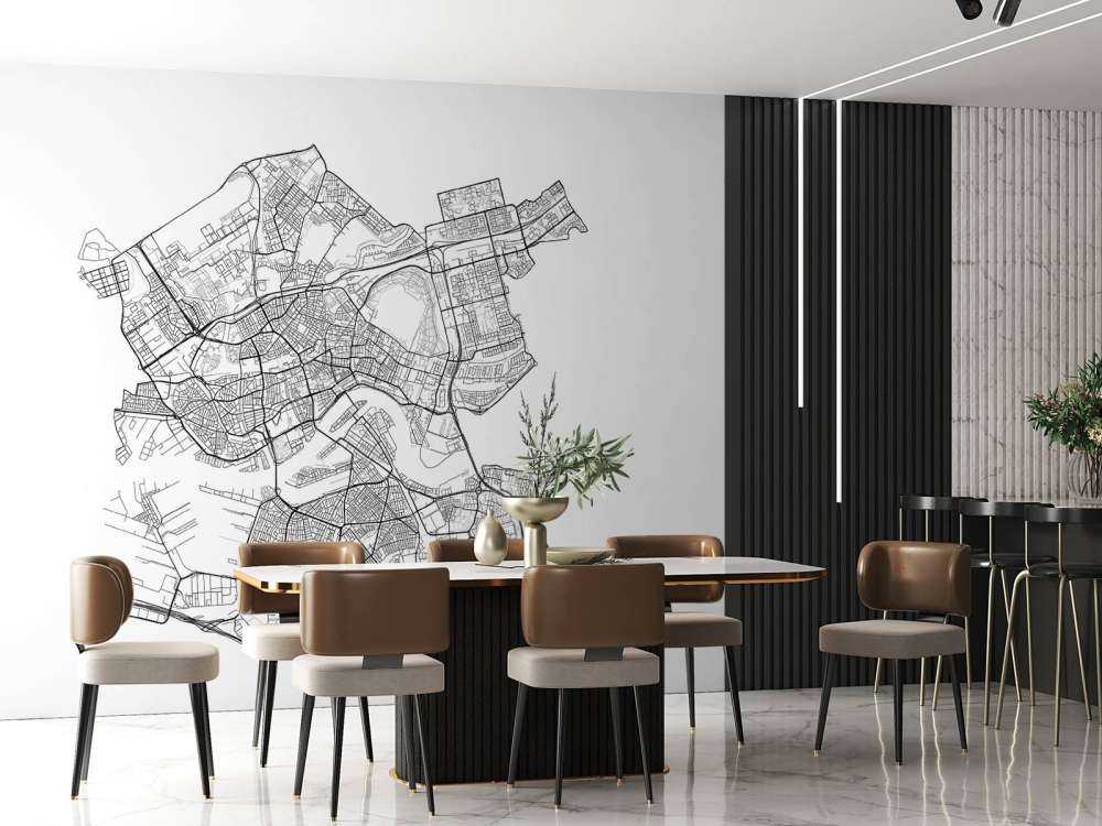 Carte de Rotterdam, blanc