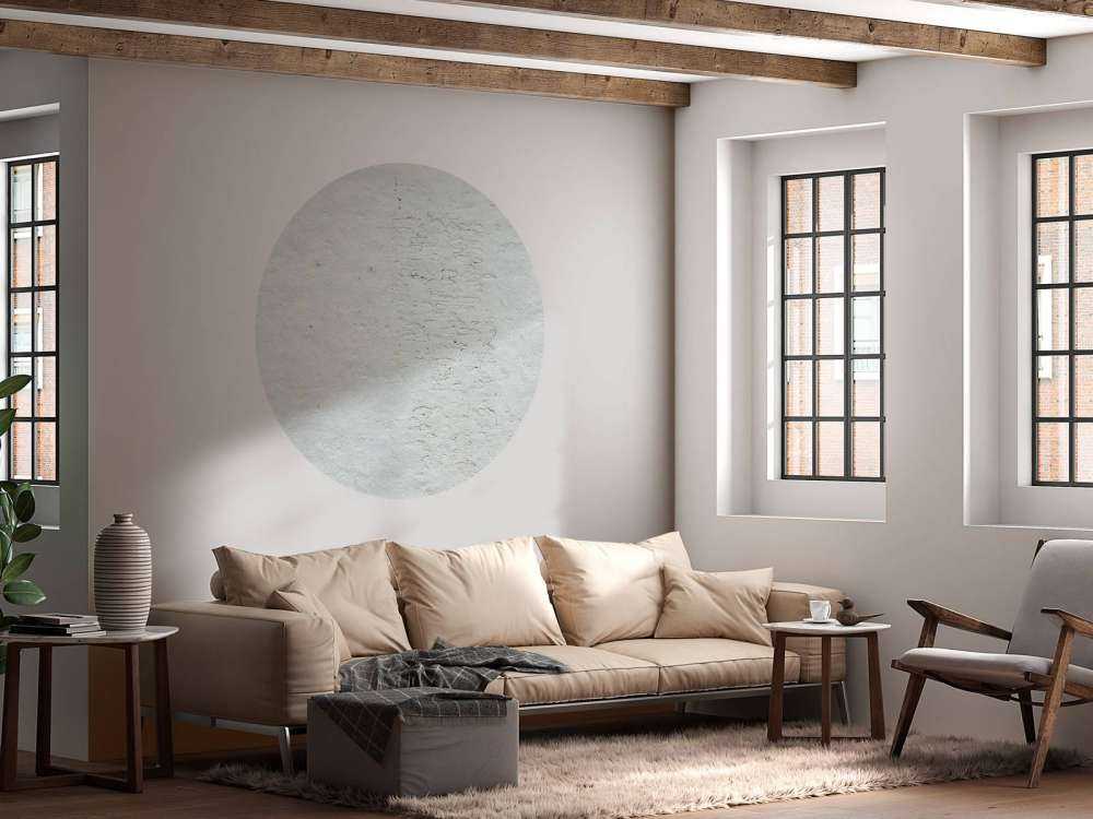 Mur de plâtre blanc et ancrages muraux