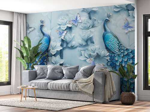 Paons et papillons