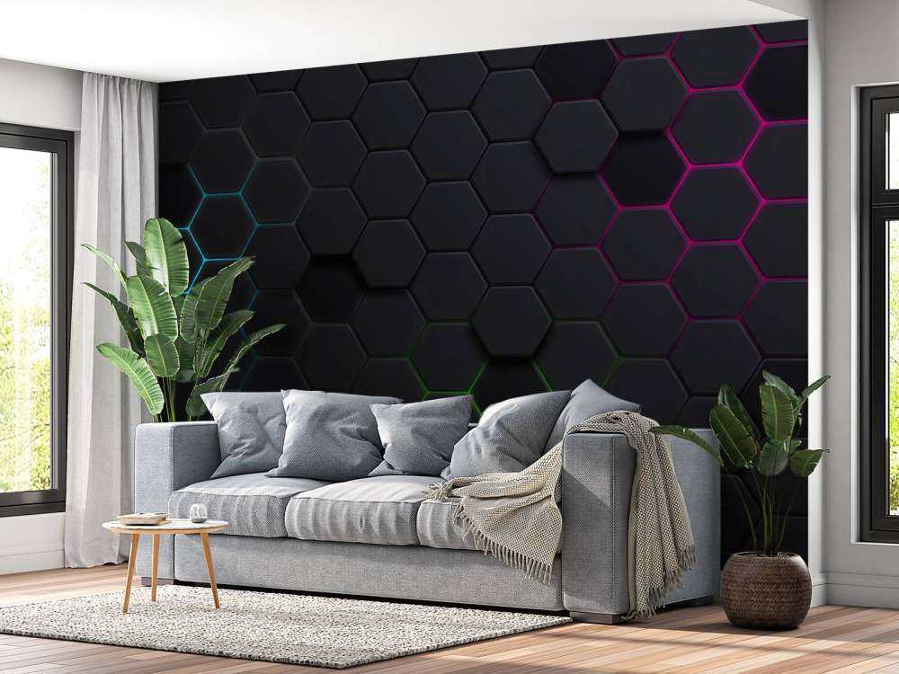 Hexagones lumineux