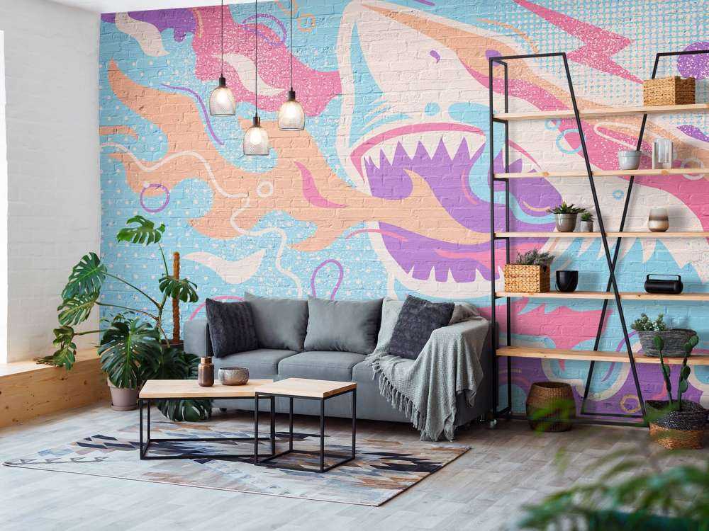Graffiti avec un requin