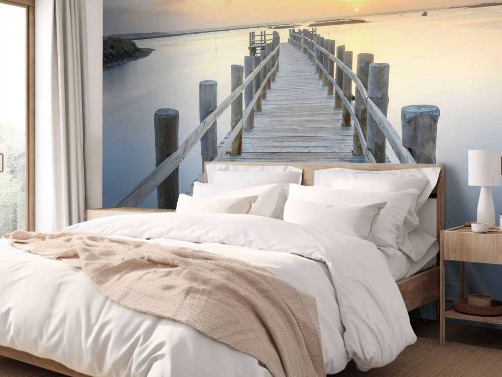 Ponton au coucher du soleil