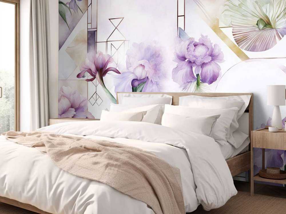 Géométrie Aquarelle Violet
