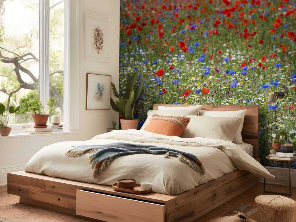 Champ plein de coquelicots