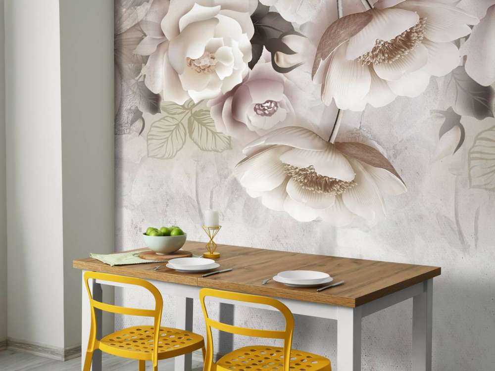 Fleurs beiges