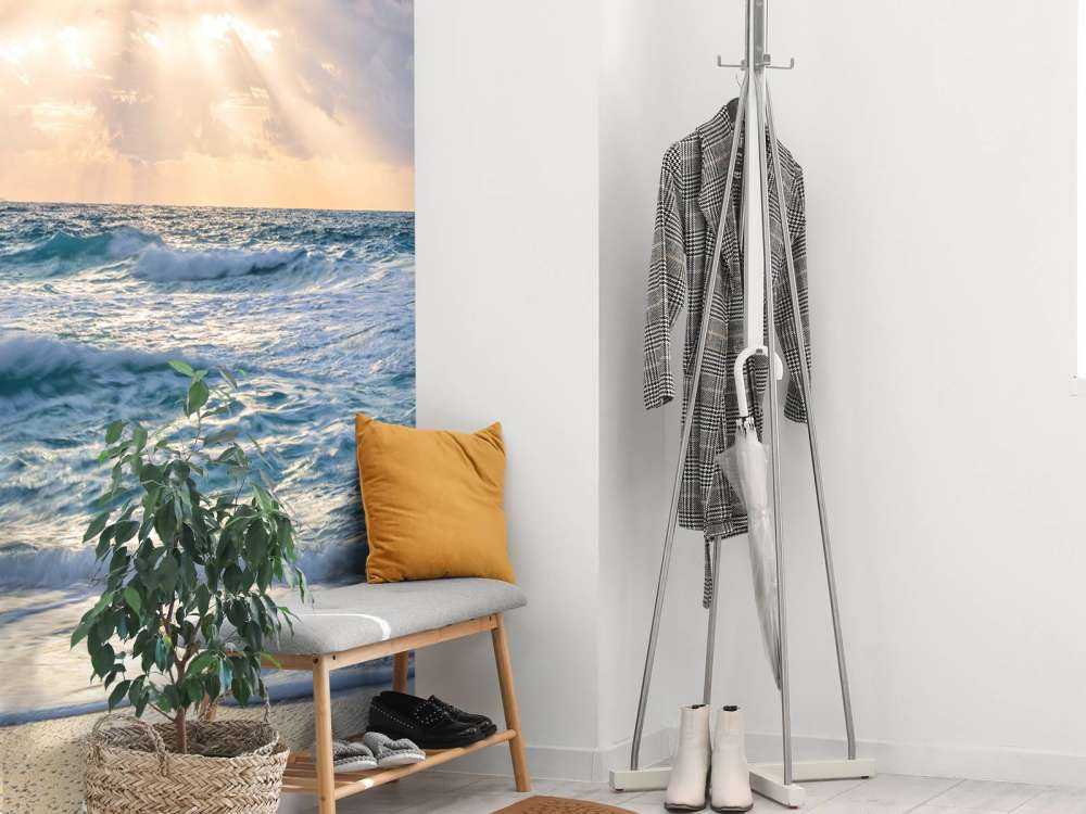 Rayons de soleil au bord de la mer