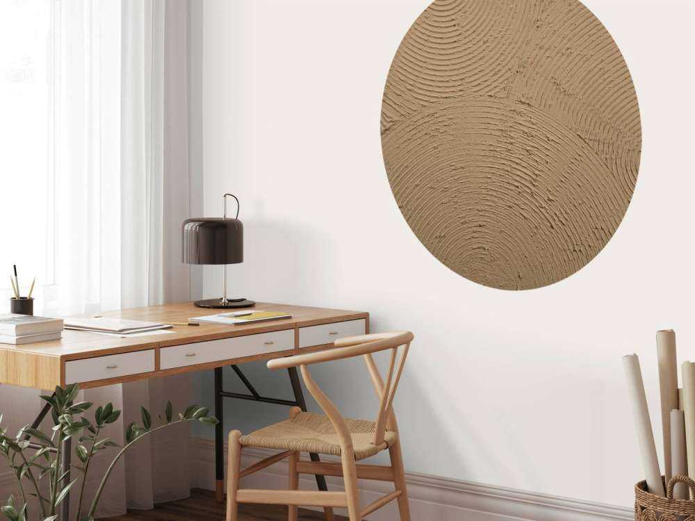 Cercles zen en brun doré