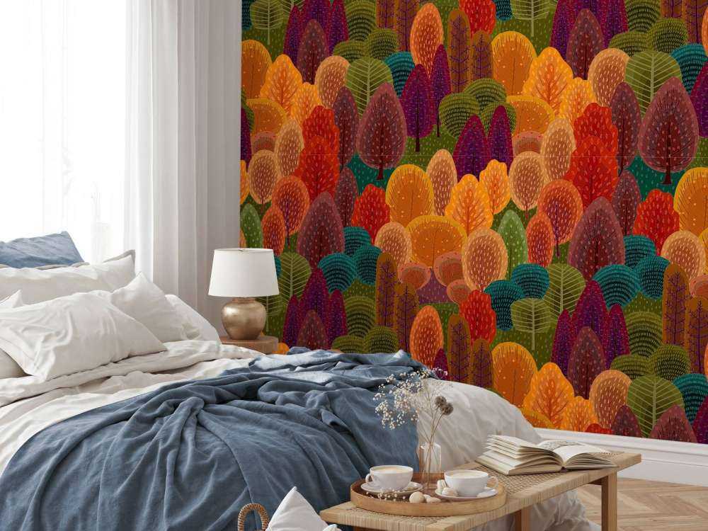 Motif forestier 