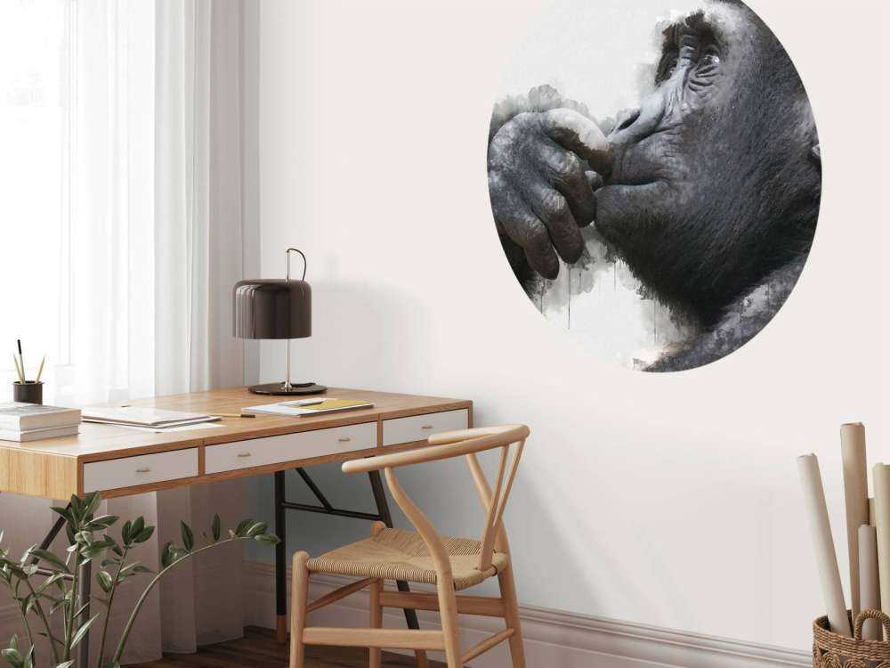 Chimpanzé à l'aquarelle