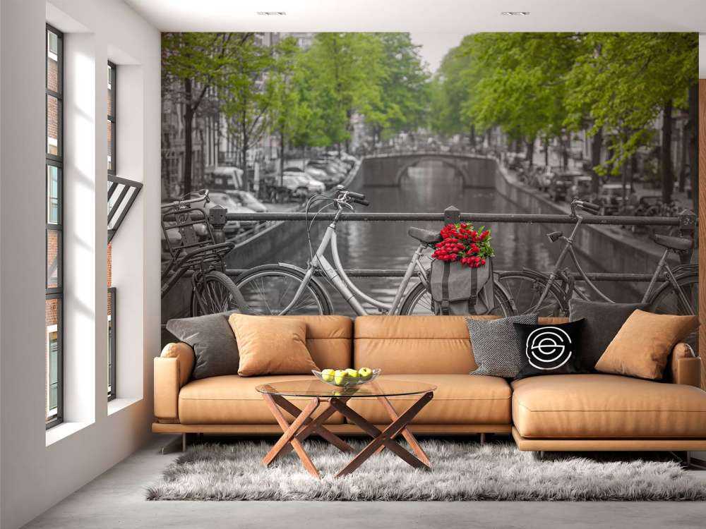 Vélo avec des fleurs