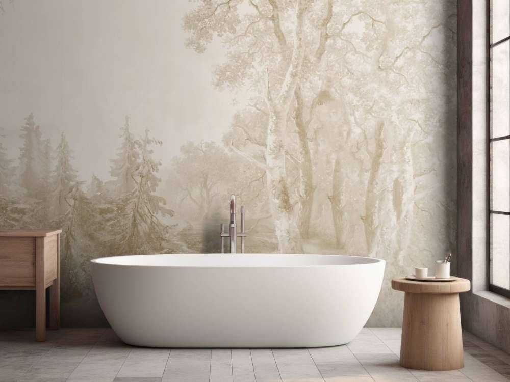 Paysage forestier beige #1