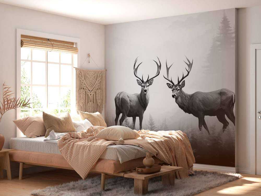 Symétrie des cerfs de la forêt brumeuse