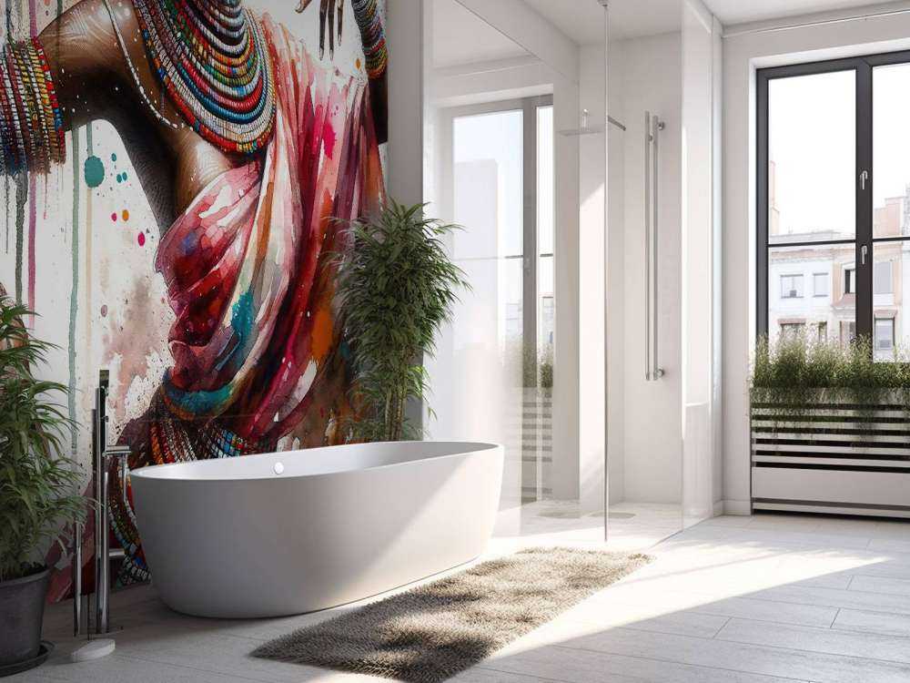 Danseur africain à l'aquarelle