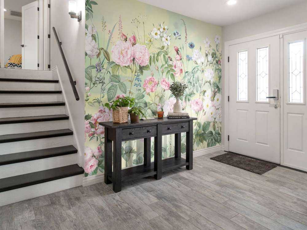 Jardin de roses romantiques