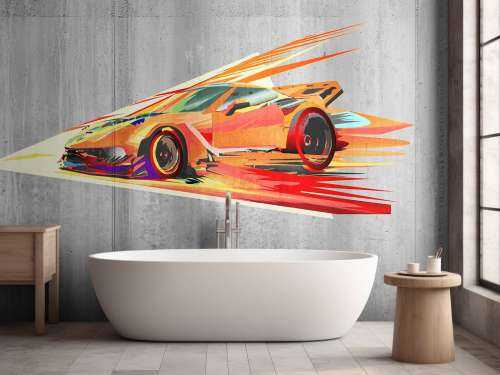 Voiture de course graffiti