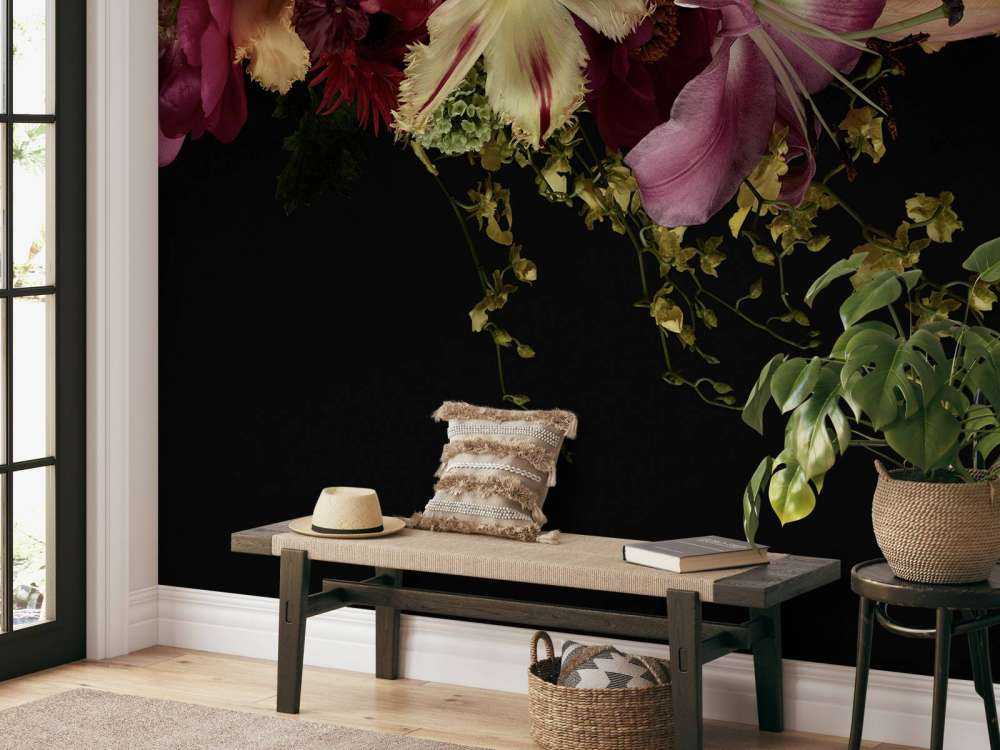 Tête de lit Fleurs vintage