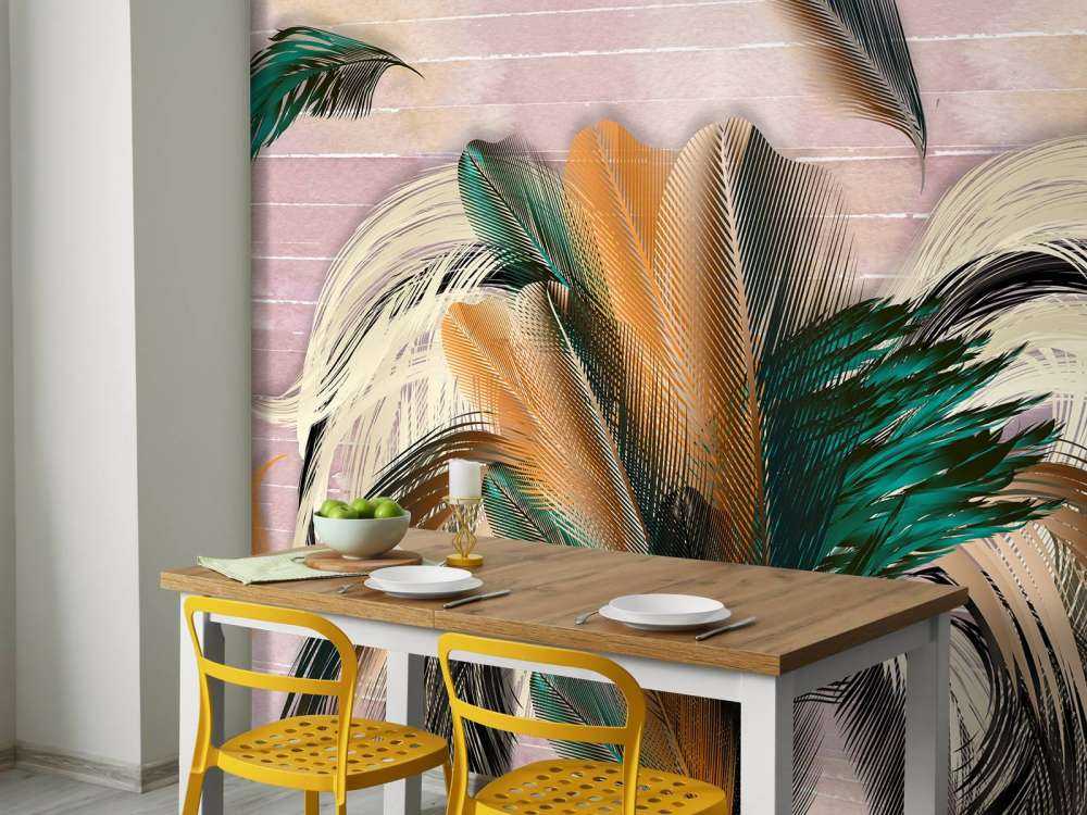 Plumes en forme de fleur
