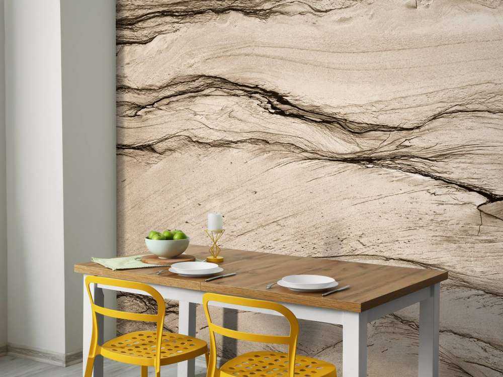 Marbre beige ondulé