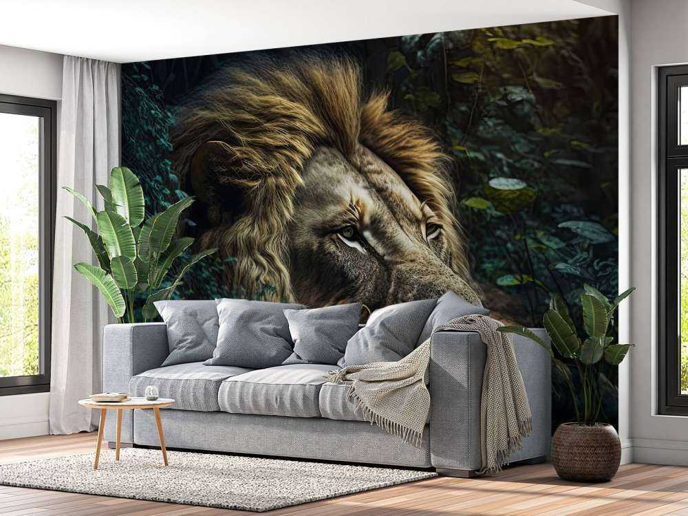 Le roi lion dans la jungle