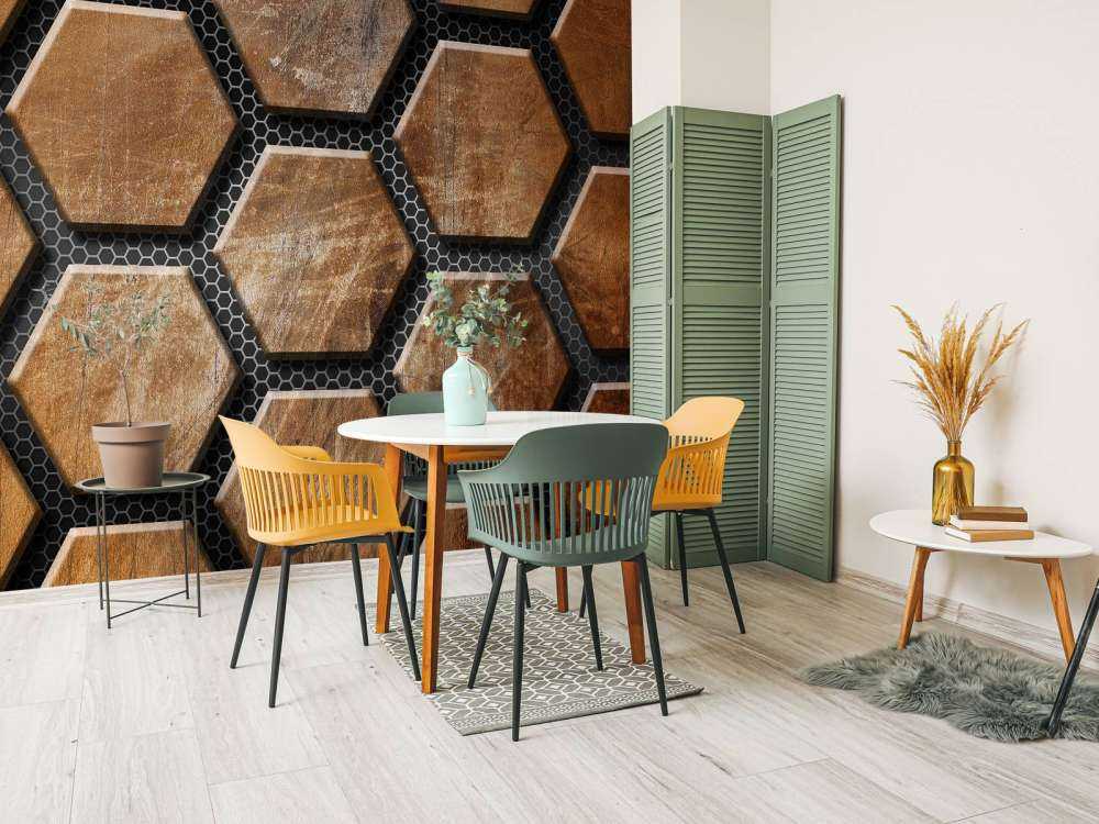 Hexagones bruns