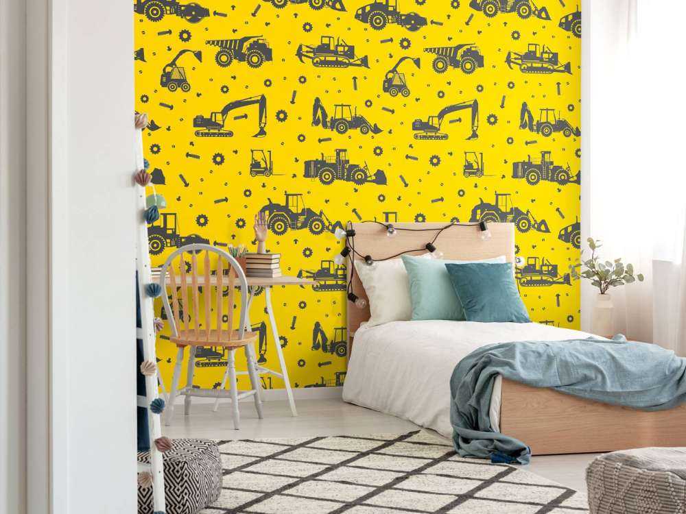 Jaune de construction jaune