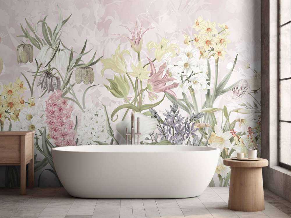 Fleurs de printemps - Rose pastel pétale