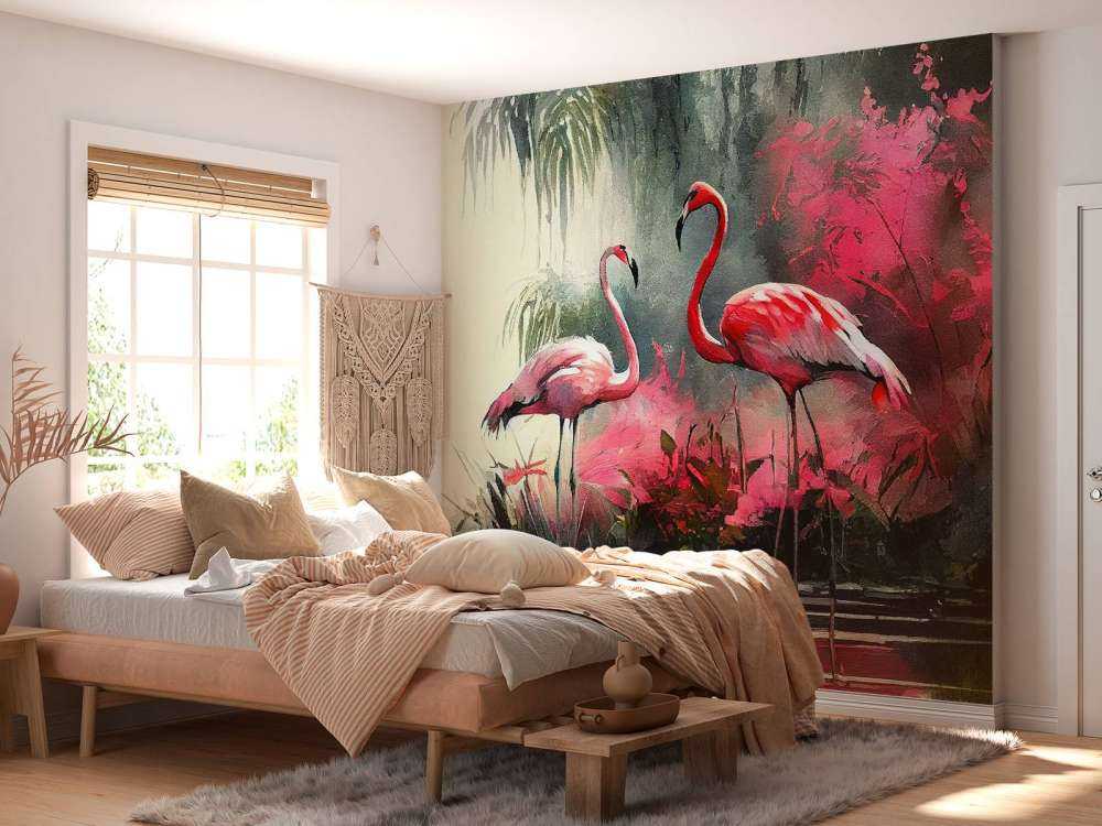 Esquisse de Flamant Carmin