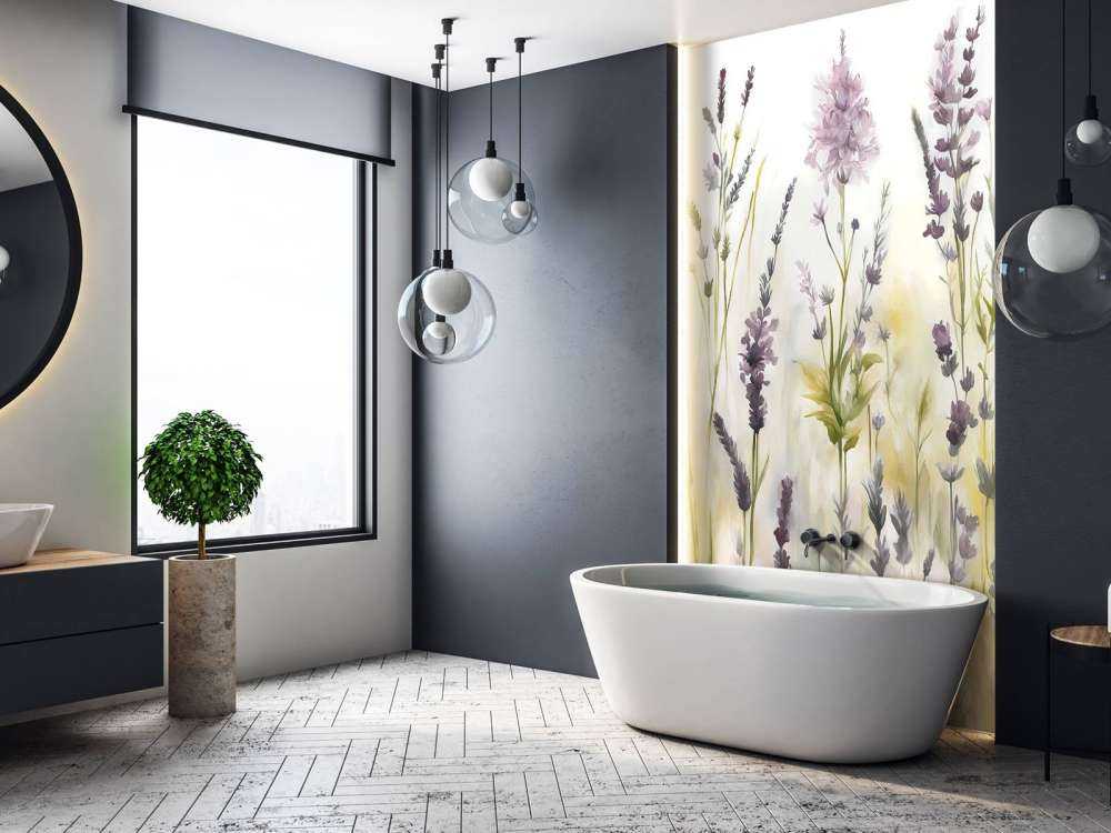 Lavande Clair Seamless Beige Chaud