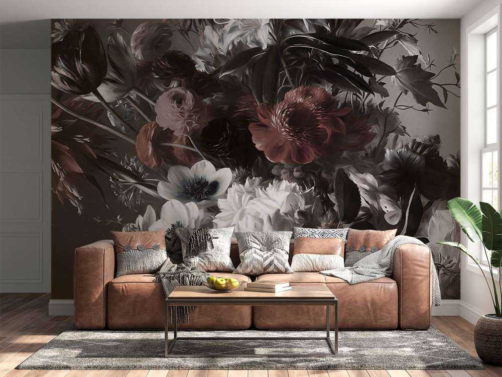Grand bouquet avec des anémones roses
