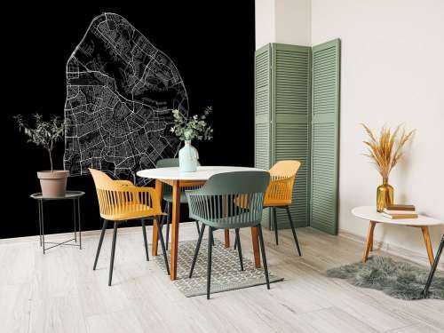 Carte d'Amsterdam, noir