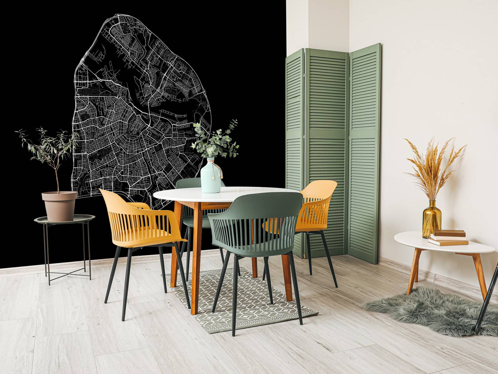 Carte d'Amsterdam, noir