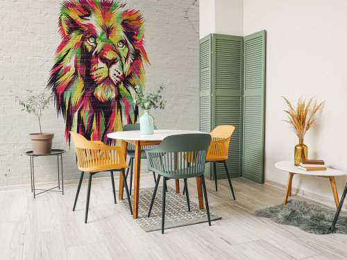 Graffiti d'un lion