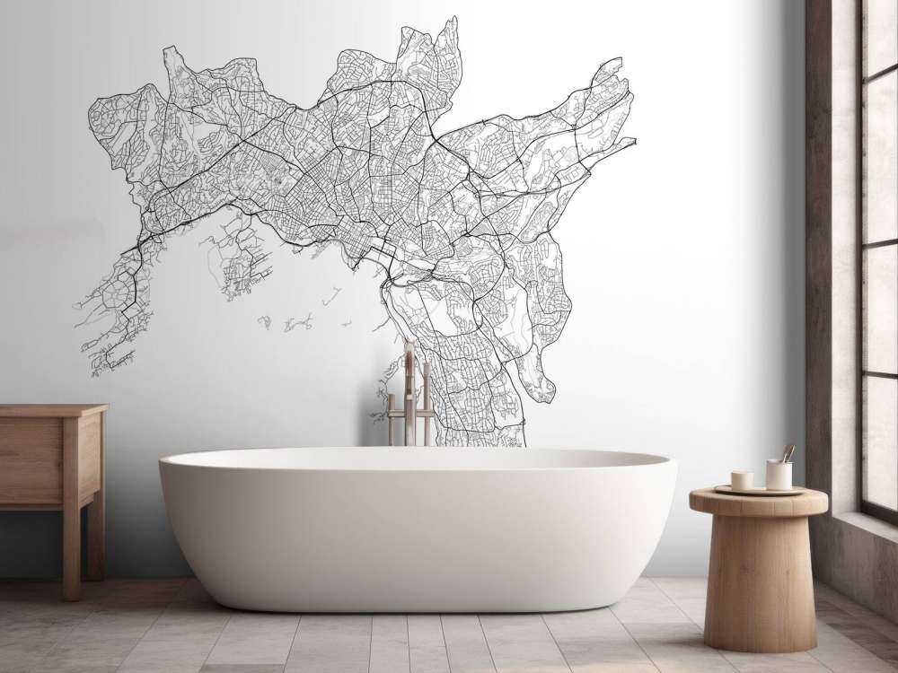 Carte d'Oslo, blanc